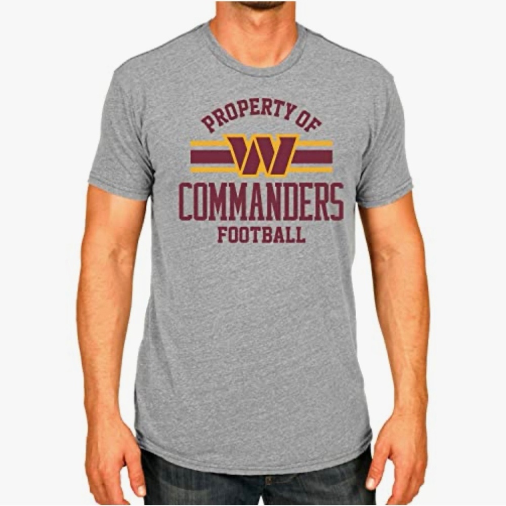 Gray Commanders Football T-Shirt